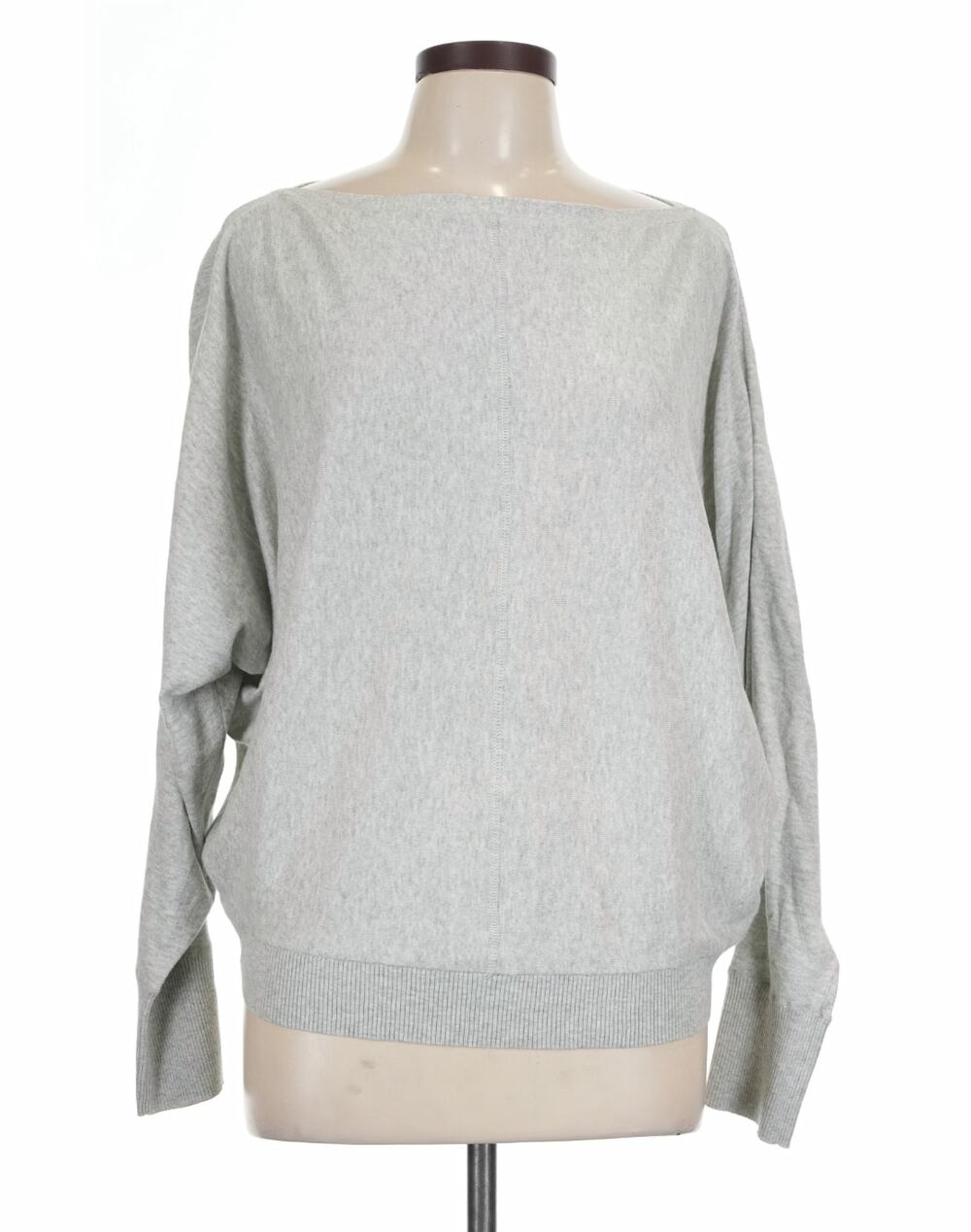 ALLSAINTS Ellie Jumper Gray Lightweight Summer Cotton Sweater Minimalist L Cozy